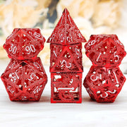 Metal Hollow Dice Board Game Polyhedral Dice Suit