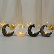 Star Moon Candlestick Arabian Lantern Electric Candle Lamp Storm