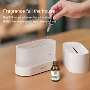 180ML USB Fragrance Essential Oil Diffuser Simulation Flame Ultrasonic Aroma Air Humidifier Home Office Air Freshener Diffusers