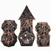 Metal Hollow Dice Board Game Polyhedral Dice Suit